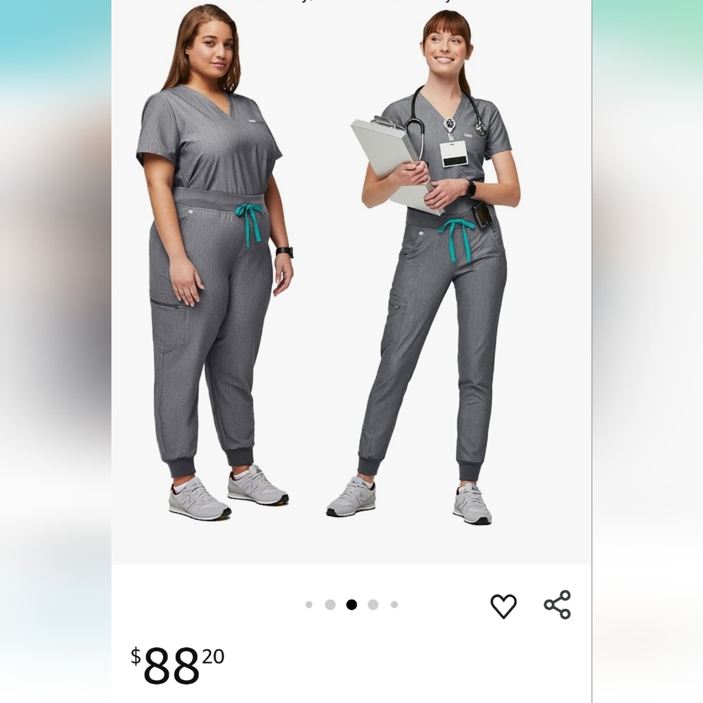 Figs Zamora joggers,nursing scrub pants healtcare uniform,4XL/Petite(Short)